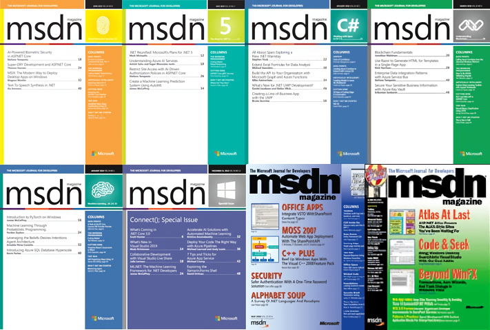 Microsoft MSDN Magazine Covers (2017)